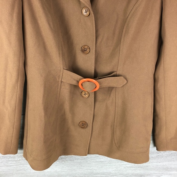 BCBGMaxAzria Tan Button Front Jacket - Picture 3 of 7